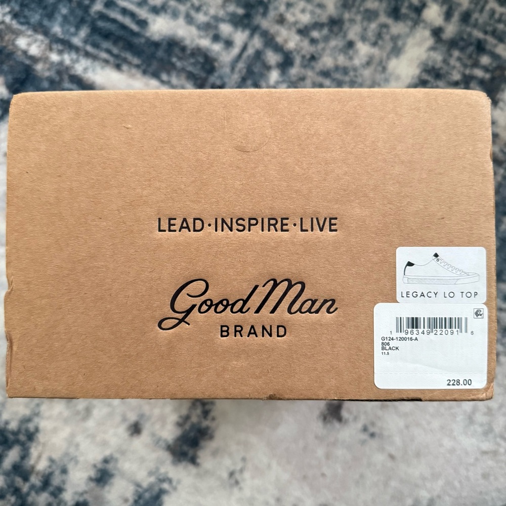 Good Man Brand, Legacy Lo Top Sneakers. Black and White - Picture 11 of 16